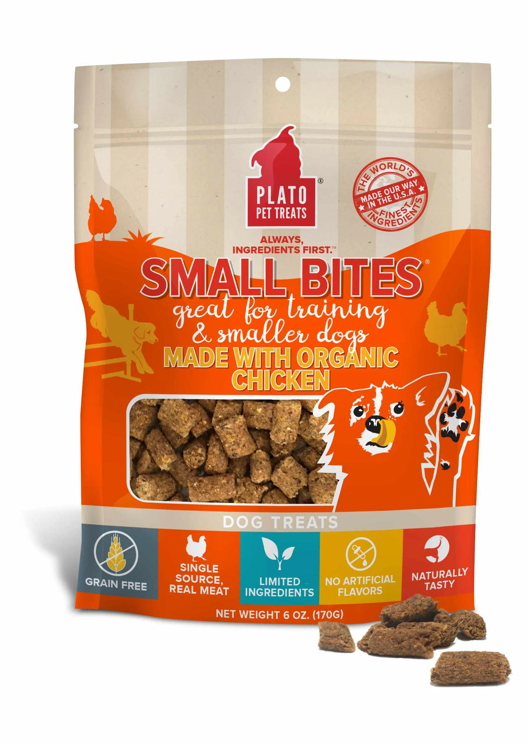 Plato Organic Chicken Small Bites Treats
