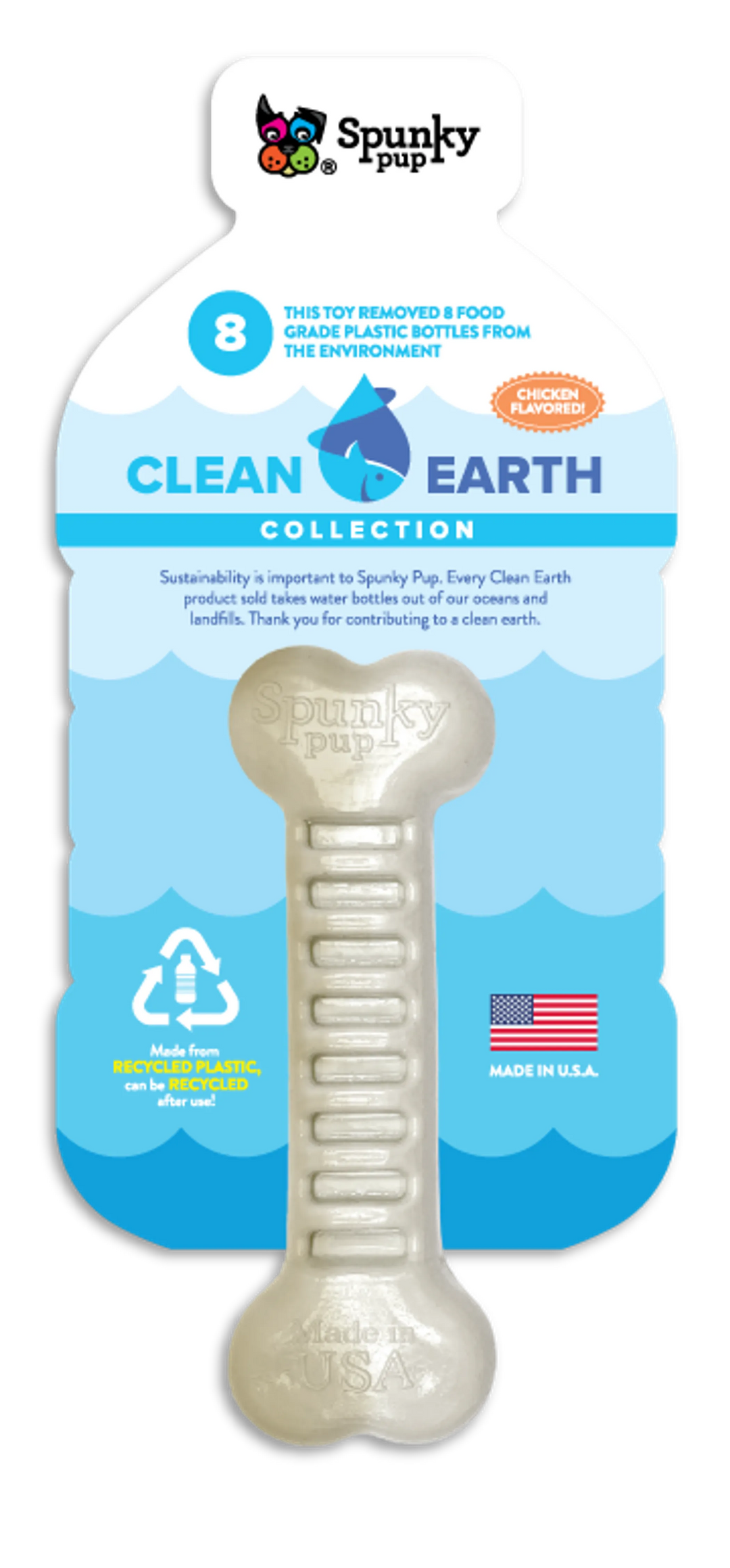 Spunky Pup Clean Earth Recycled Bone: Eco-Friendly Dog Chew