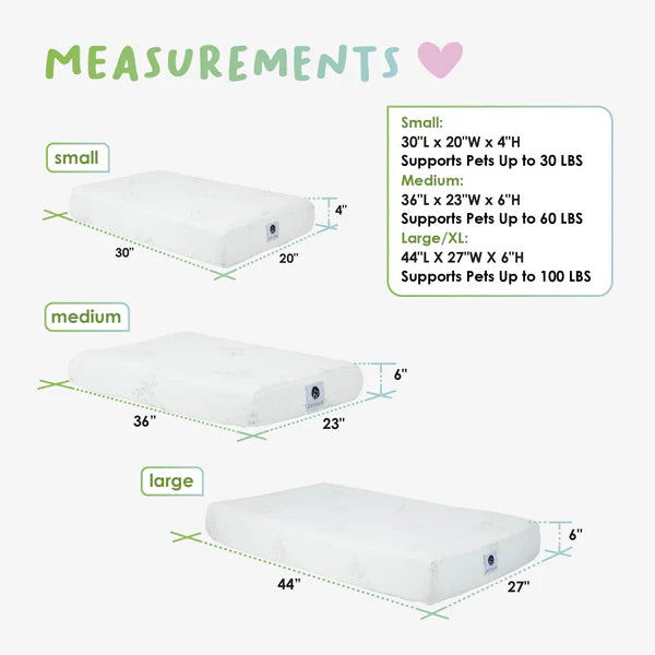 Petique Bamboo Orthopedic Memory Foam Pet Bed