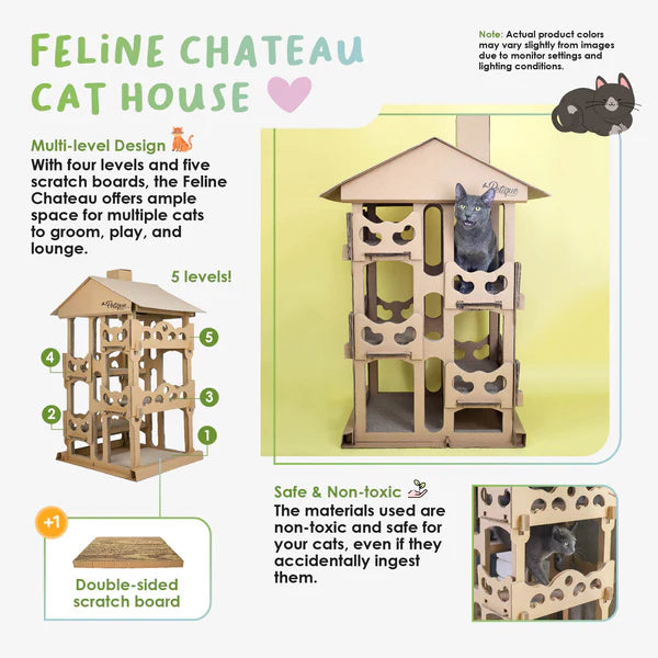 Feline Chateau Eco Multi-Level Cat House