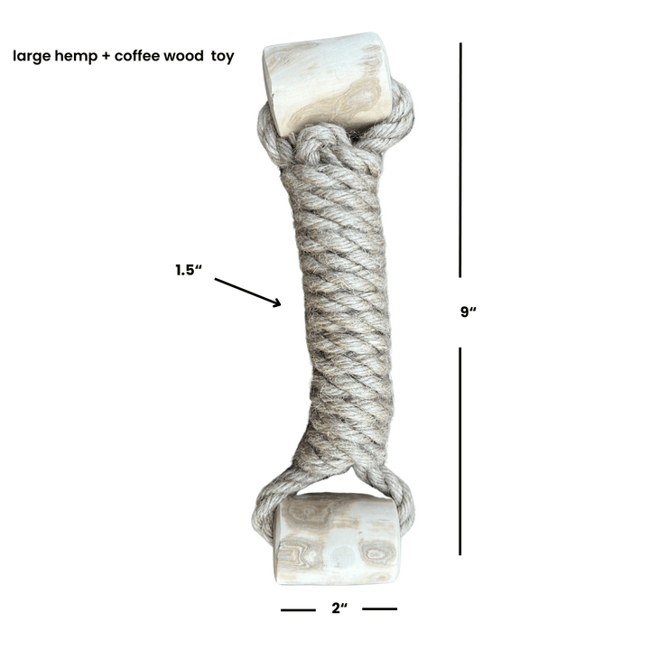 Hemp Rope + Coffee Wood Toy